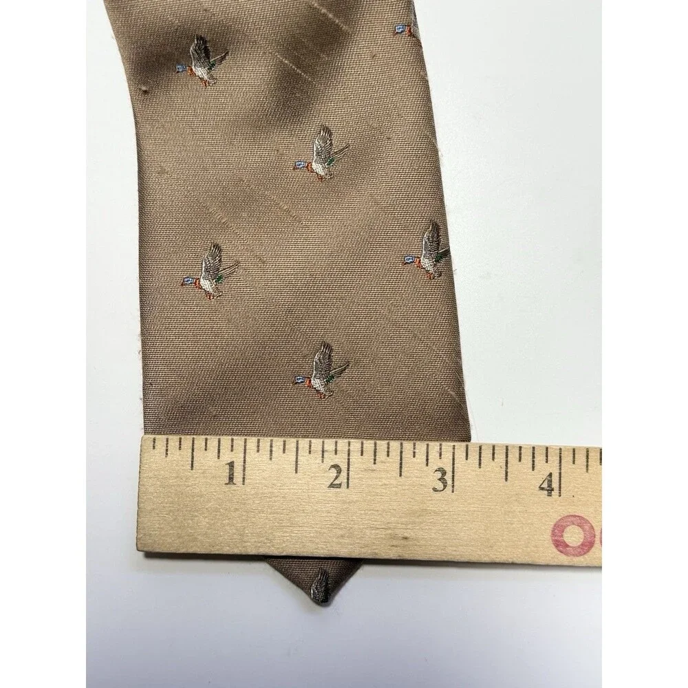 Vintage Brownstone Polyester Raw Silk Flying Duck The In Light Brown